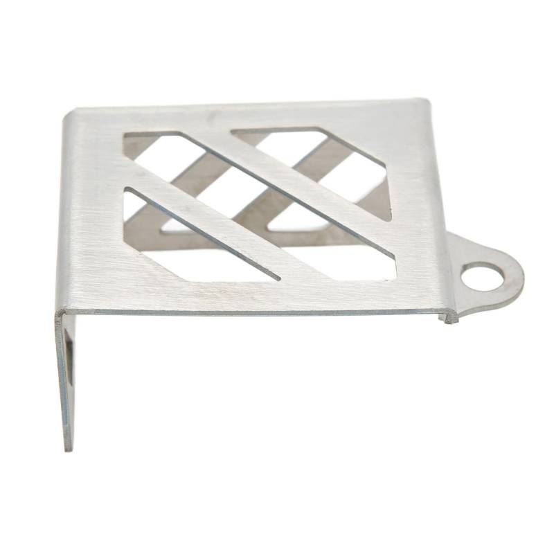 Heckbremspumpe Schutzabdeckung, Ohrbremspumpe Schutzabdeckung Kohlenstoffstahl Heckflüssigkeit Reservoir Deckung Ersatz Heckbremsflüssigkeit Reservoir Schutzhütte Heckbremspumpe Schutzschutz (Silver) von ZJchao