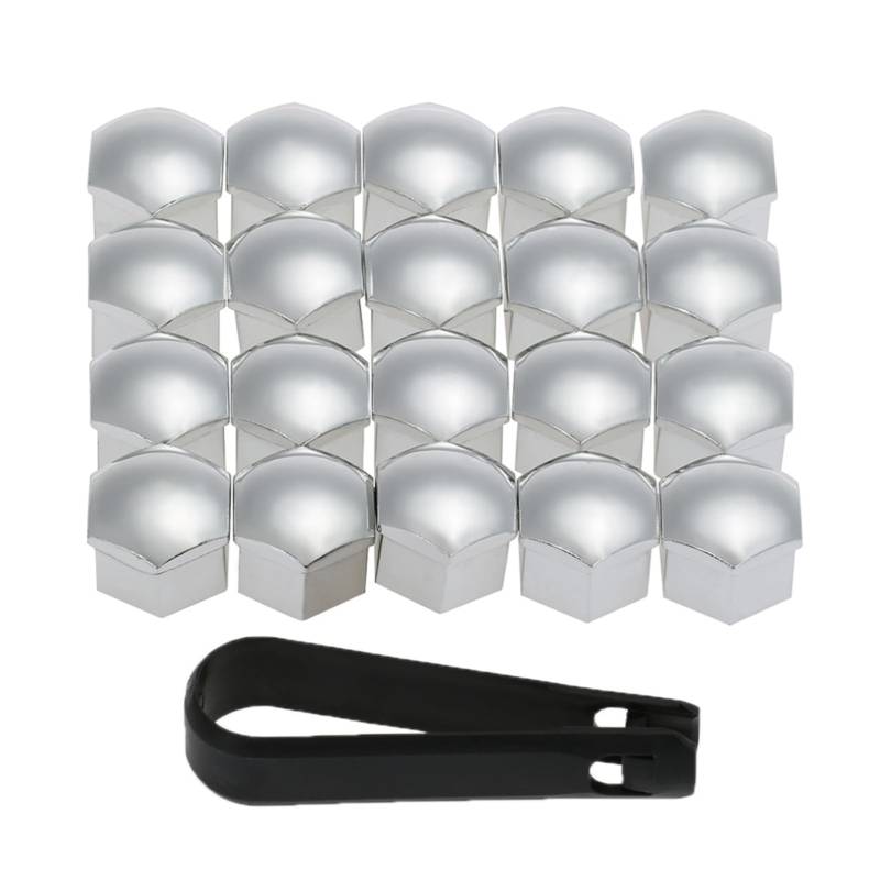 Kappenmutter, Bolzen mit Fester Abdeckung 20pcs Universal 21 Mm Radmutter Deckungsabdeckungen Schugelmutterkappenschraube Protektor mit Entfernungstool Kunststoff Sechskant Sechsscheibe Schutzkappe von ZJchao
