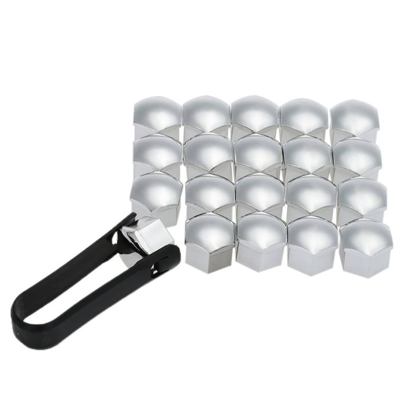 Kappenmutter, Plastische Hexagonale Schraubenschutzschraube mit Fester Abdeckung 20pcs Universeller 21 -mm -Radmutter Deckungsabdeckungen Lugmutkappenschraubschutz mit Entfernungstool für Alle (S) von ZJchao