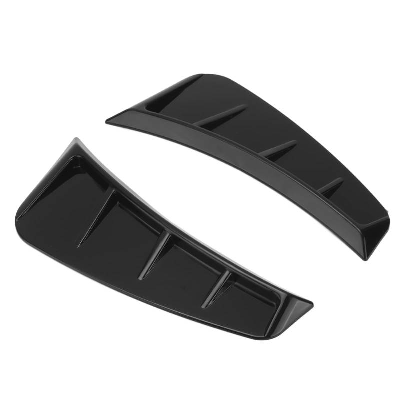 Kapuzenschlitze für Autos, Seitenlüftungsaufkleber 2pcs Glänzend Schwarze ABS -Seitenmarker Luftflügel -Entlüftungsabdeckung Dekorative Trim für Auto von ZJchao