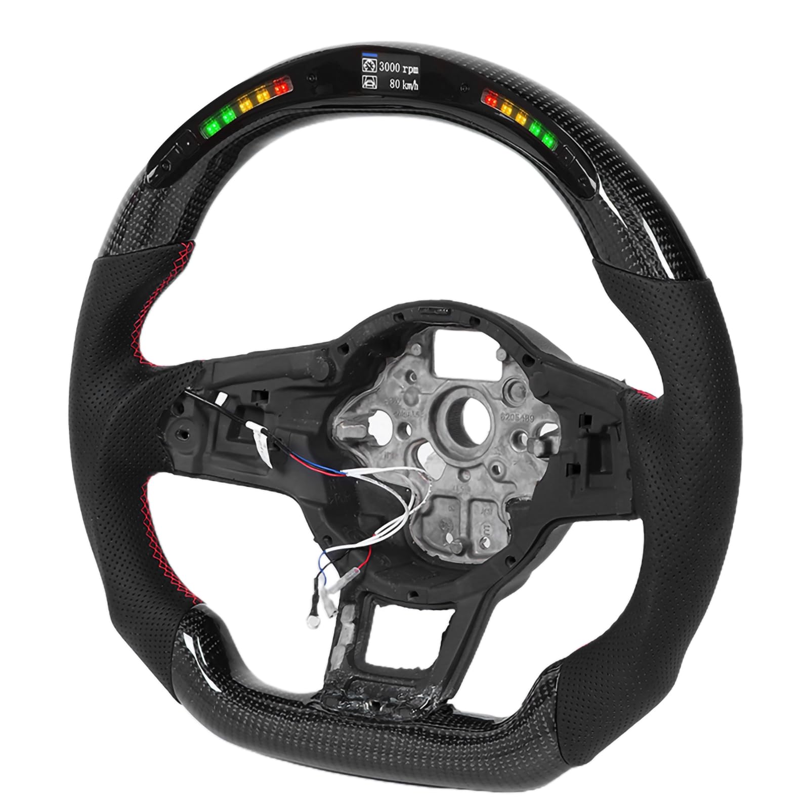 Lenkrad, LED -Lenkrad - Schaltleuchten Perforiertes Leder Flacher Boden D Typ mit Highlight LED Display für MK7 MK7.5 R. Lenkrad, LED -Lenkrad - Schaltleuchten Perforiertes Leder Flacher Boden D Typ mit Highlight LED Display für MK7 MK7.5 R. von ZJchao