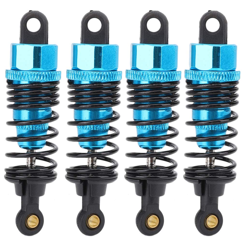 4pcs Aluminium Stoßdämpfer, RC Autoteile, 102004 RC Auto Vorne Heck Stoßdämpfer RC Stoßdämpfer für HSP 1:10 RC Flat Car RC Teilezubehör Stoßdämpfer (BLUE) von ZJchao