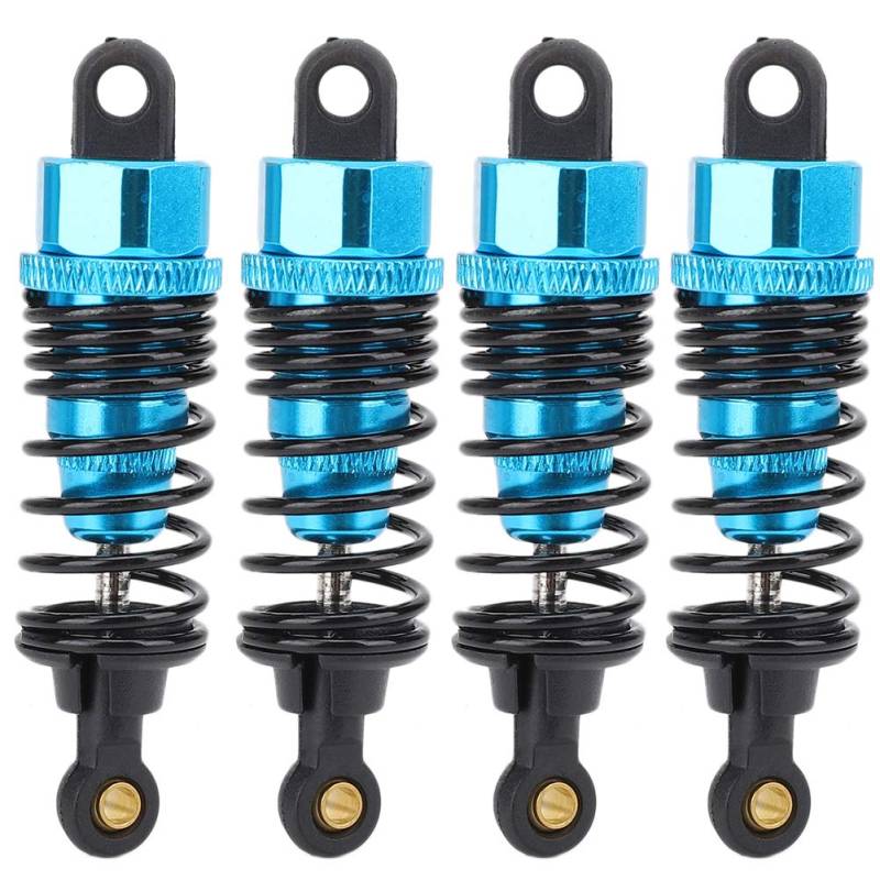 4pcs Aluminium Stoßdämpfer, RC Autoteile, 102004 RC Auto Vorne Heck Stoßdämpfer RC Stoßdämpfer für HSP 1:10 RC Flat Car RC Teilezubehör Stoßdämpfer (BLUE) von ZJchao