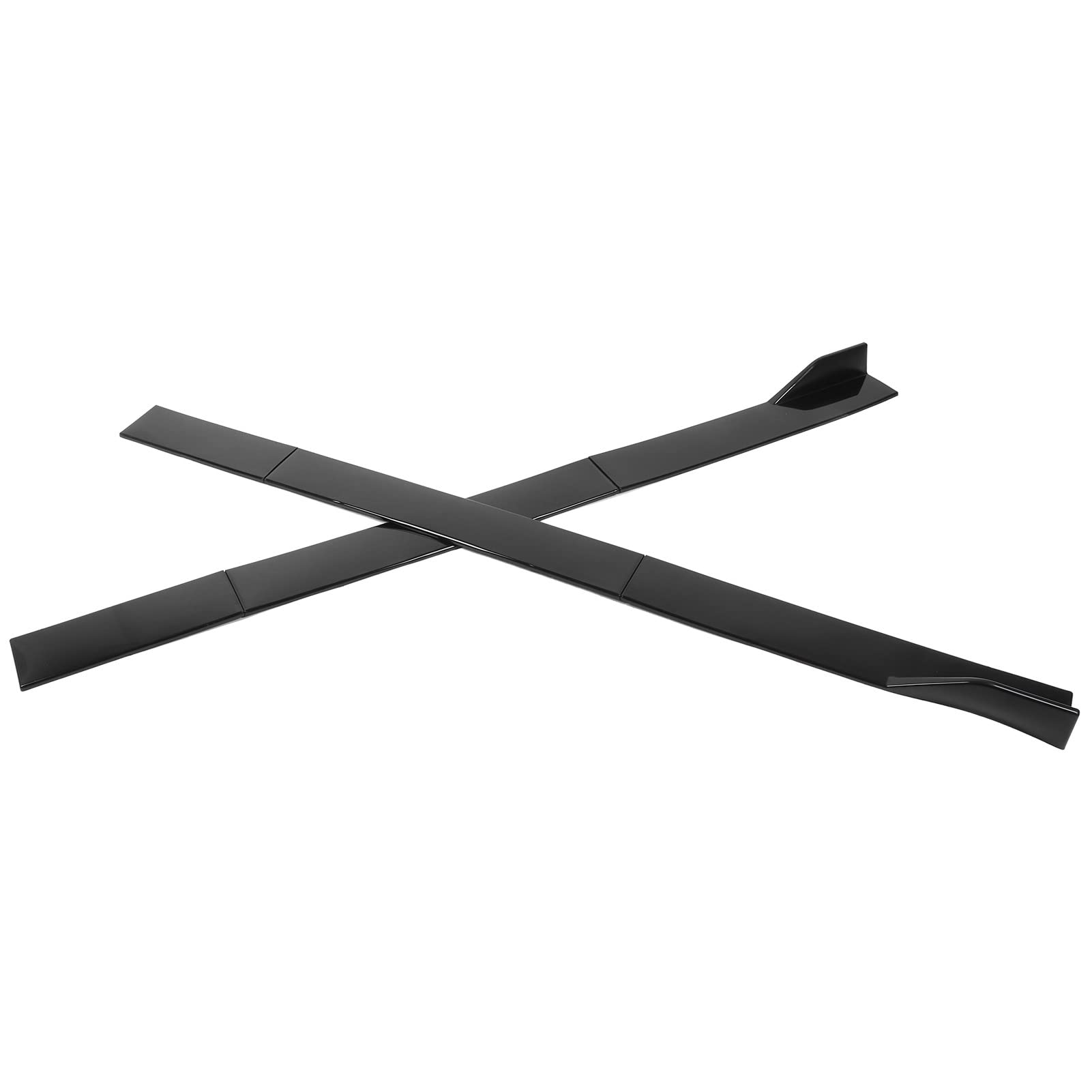 Seitenröcke für Autos, Seitenrock -Splitter 6pcs 13 cm Universell Glänzend Schwarzer Polypropylen mit Schrauben Seitenröcken für die Automodifikation (2,2 m) von ZJchao