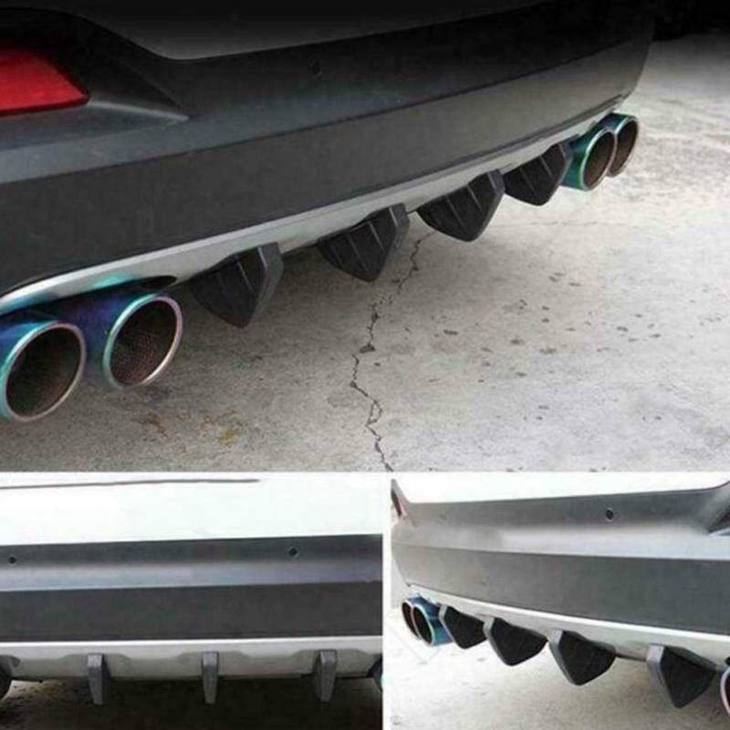 Universeller Heckspoiler, Auto Heck Stoßfänger Lippenwagen Heck Stoßfänger Diffusor Flossen Spoiler Lippen 4pcs Heck Stoßfänger Lippen Universal Autozubehör von ZJchao
