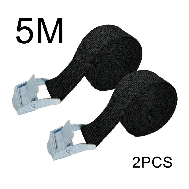 Spanngurt, 2 stücke 5M Auto Spannung Seil Zurrgurt Starke Ratsche Gürtel Auto päck Tasche Fracht Zurrgurt for LKW Motorrad Fahrrad Boot für Transport, Fracht, Gepäck, Camping von ZKLGS