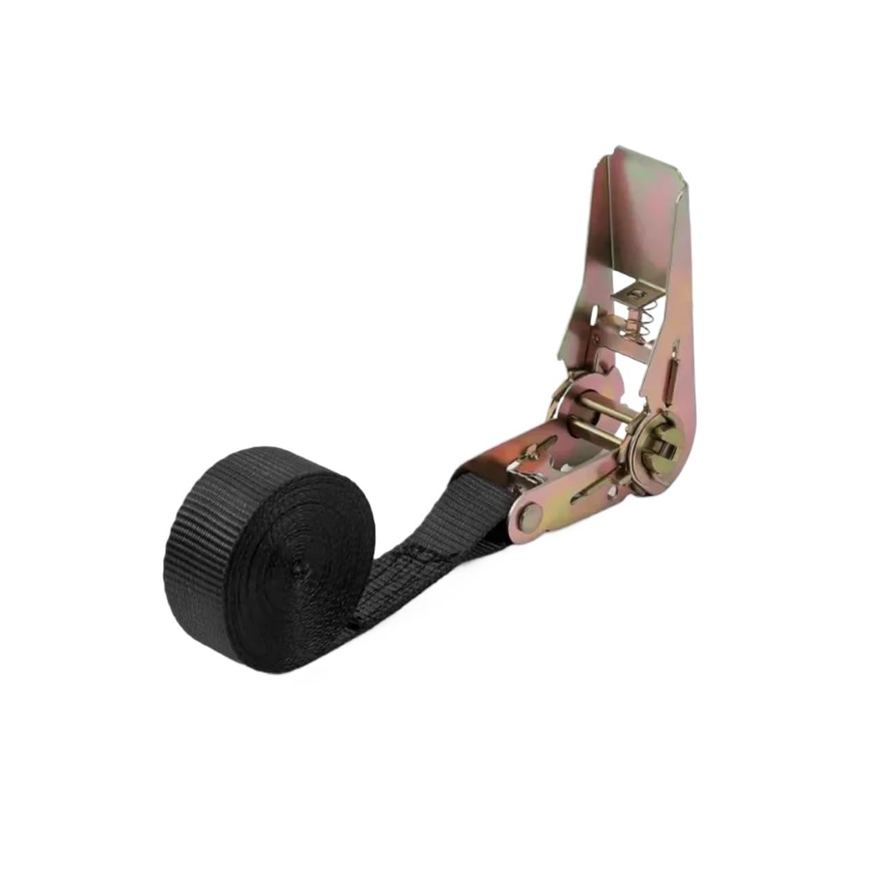 Spanngurt, 25 mm, 1 m, 3 m, 5 m, strapazierfähir Polyester-Ratschenspanngurt, 800 kg Kapazität, for den Autotransport, langlebir Zurrgurt for LKWs für Transport, Fracht, Gepäck, Camping(Black 5m) von ZKLGS