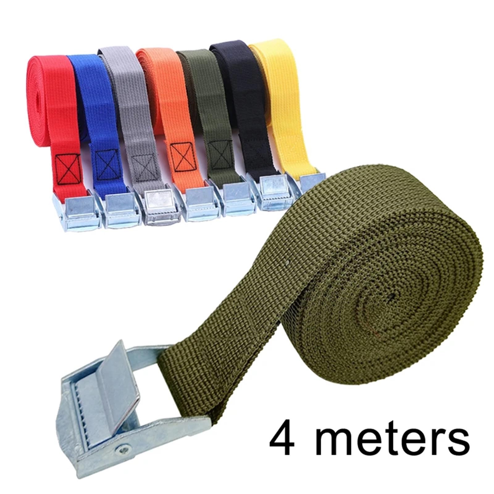Spanngurt, 4M Ladungsgurte mit Schnallen-Zurrgurt for Motorrad, Auto, Fahrrad, Metall-Abschleppseil, starker Ratschen-Befestigungsgurt for päcktaschen für Transport, Fracht, Gepäck, Camping(1x Blue) Spanngurt, 4M Ladungsgurte mit Schnallen-Zurrgurt for Motorrad, Auto, Fahrrad, Metall-Abschleppseil, starker Ratschen-Befestigungsgurt for päcktaschen für Transport, Fracht, Gepäck, Camping(1x Blue) von ZKLGS