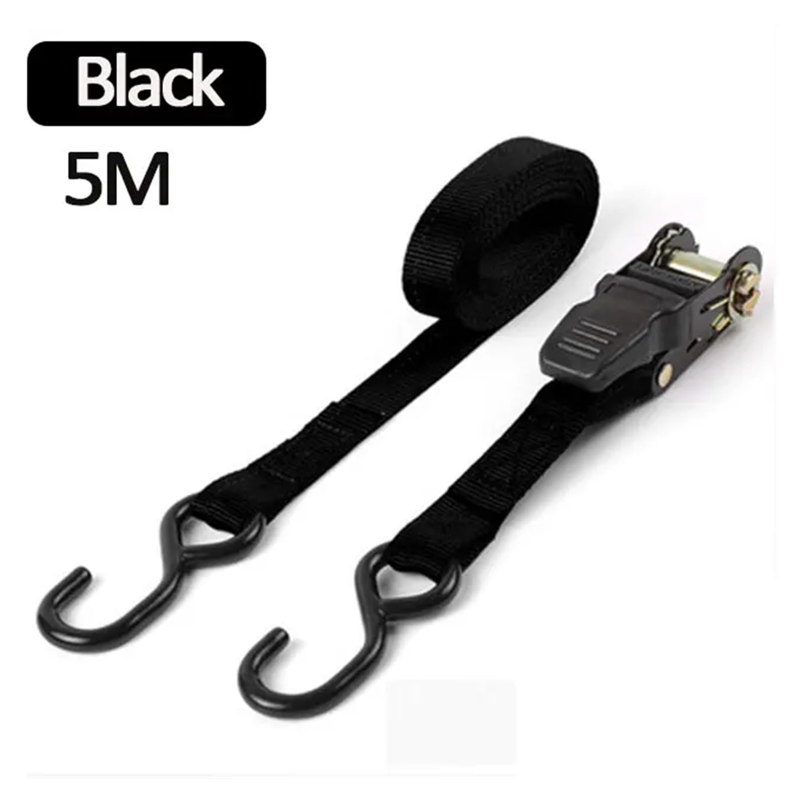 Spanngurt, 5 m Hochleistungs-Spanngurt mit Ratsche for Auto und Motorrad – Starkes Ladungssicherungsseil for päck und Ausrüstung für Transport, Fracht, Gepäck, Camping(Black 2Batteries) von ZKLGS