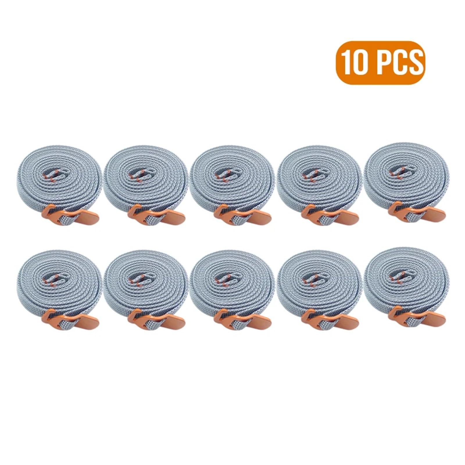 Spanngurt, Outdoor-Reiserucksack Nylonbandseil mit Schnellverschlusshaken Wandern Klettern Spanngurte Schnalle Zurrgurt Frachtgurte für Transport, Fracht, Gepäck, Camping(2MX1CMX10pc orange) von ZKLGS