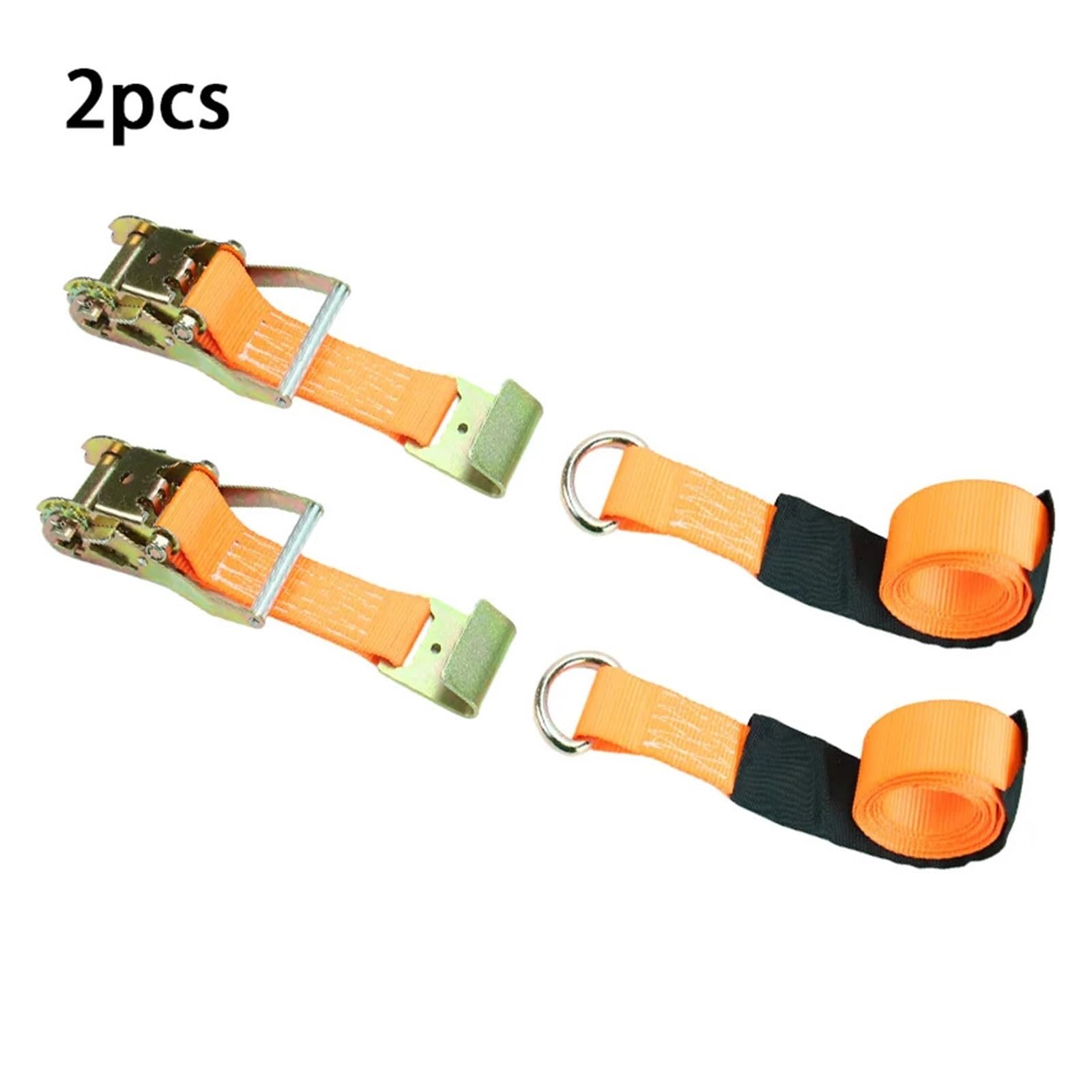Spanngurt, Ratschen-Spanngurte-Set, Reifengurte, Auto-Spanngurte mit Karabinerhaken for Pkw-LKW-Anhänr für Transport, Fracht, Gepäck, Camping(Orange-1) von ZKLGS