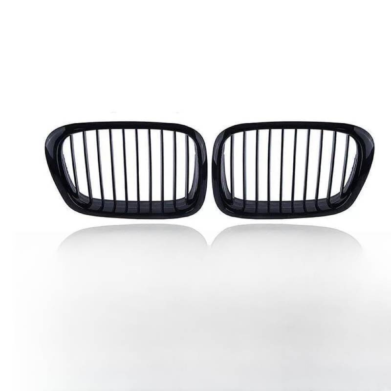1 Paar glänzende schwarze Nieren-Kühlergrill-Abdeckung für BMW E39 5er-Serie E39 M5 1997-2003 von ZKSXSM
