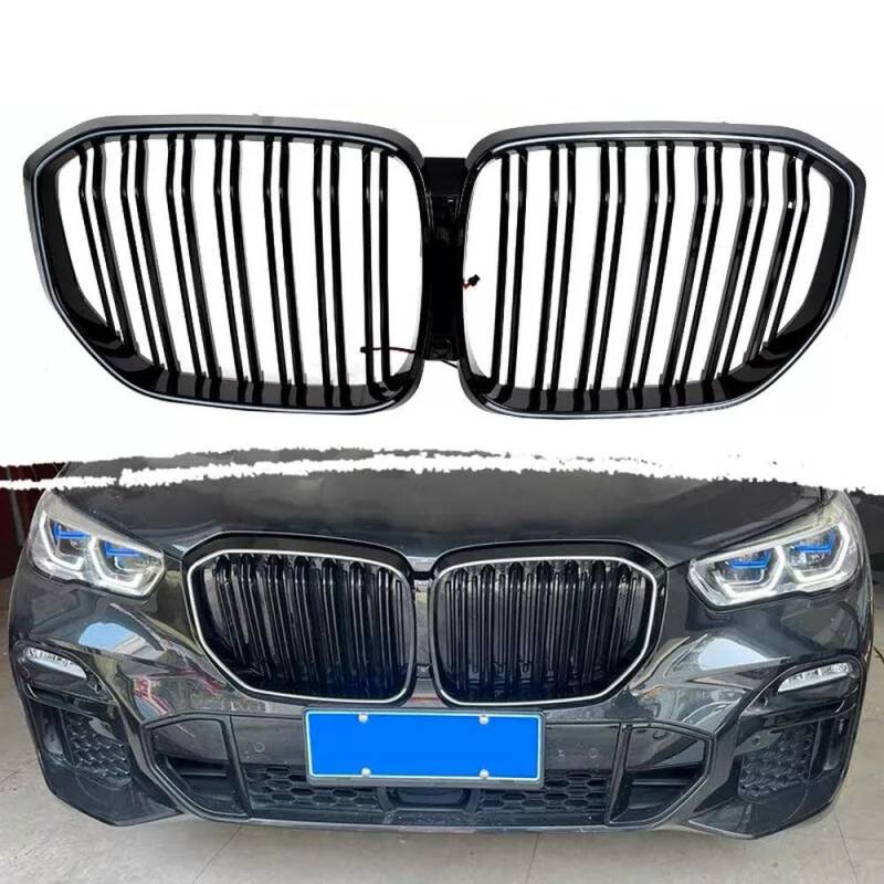 2 x Fronthauben-Kühlergrill mit LED-Licht für BMW X5 X5M G05 2019–2023 2022 von ZKSXSM