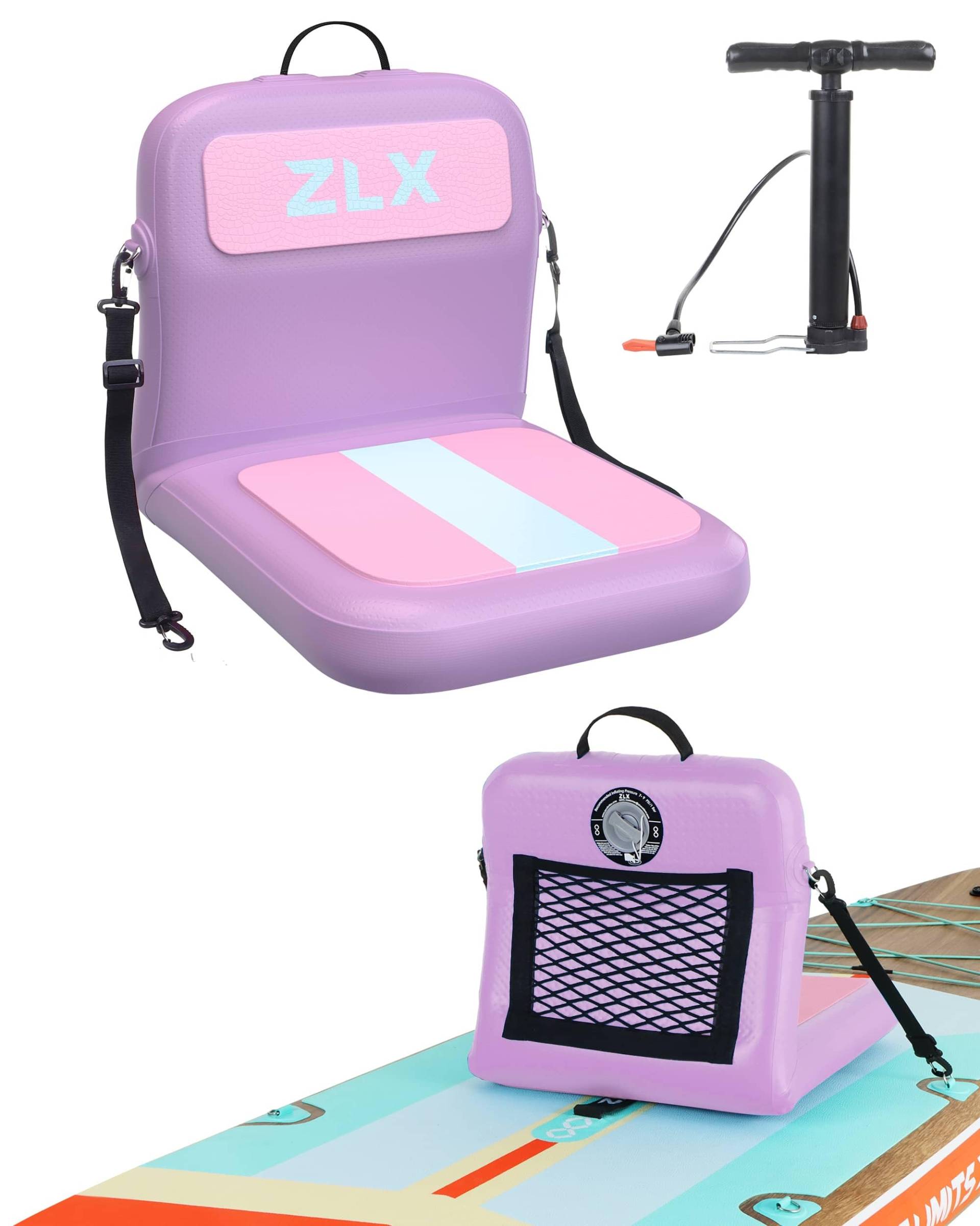 ZLX Aufblasbares Paddelbrett Kajak Sitz Tragbar Kanu Surfbrett Sup Sitz Mit Luftpumpe PVC Material für Outdoor Kajakfahren Camping Picknicken Zuschauen (Lila) ZLX Aufblasbares Paddelbrett Kajak Sitz Tragbar Kanu Surfbrett Sup Sitz Mit Luftpumpe PVC Material für Outdoor Kajakfahren Camping Picknicken Zuschauen (Lila) von ZLX