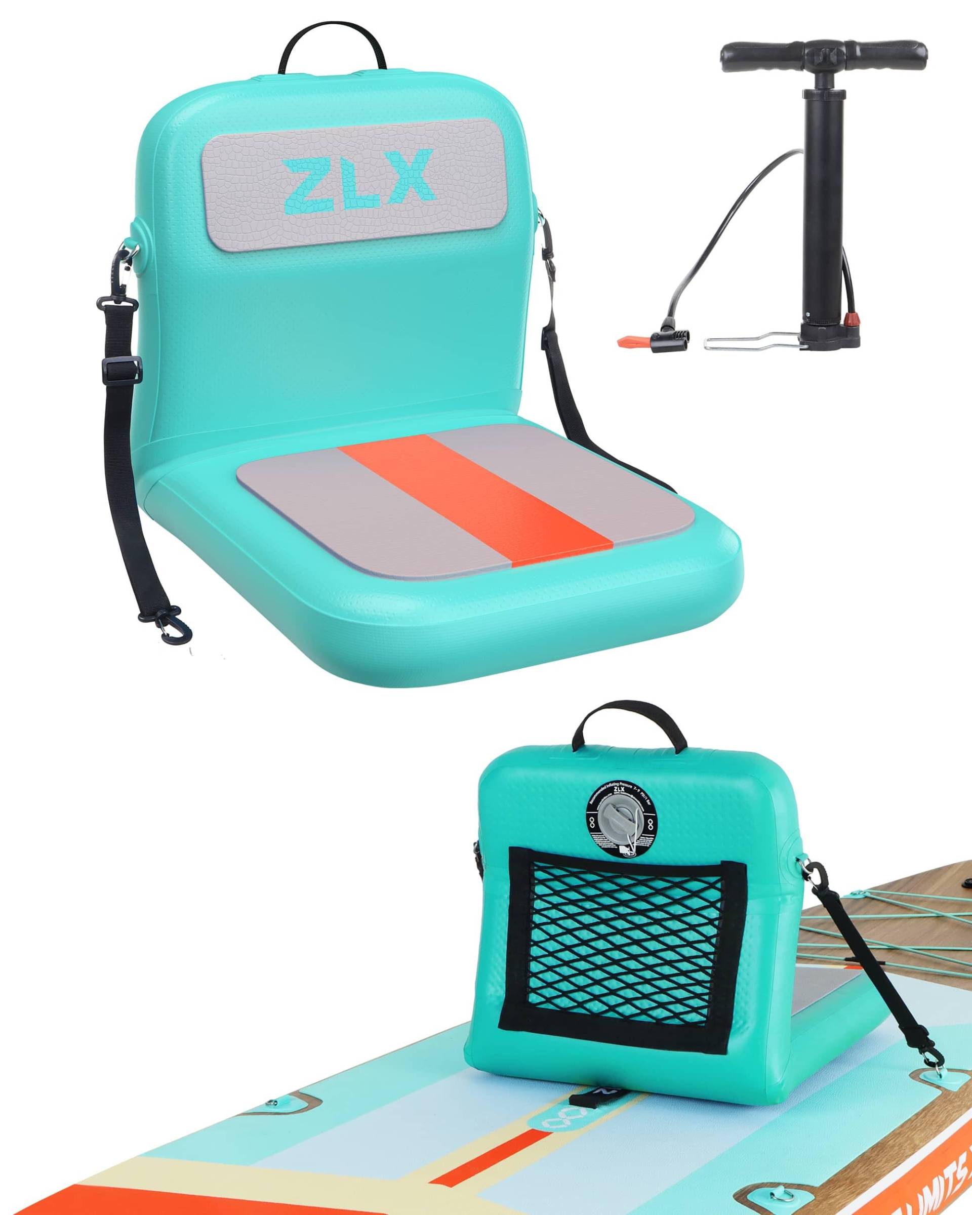 ZLX Aufblasbares Paddelbrett Kajak Sitz Tragbar Kanu Surfbrett Sup Sitz Mit Luftpumpe PVC Material für Outdoor Kajakfahren Camping Picknicken Zuschauen (Grün) ZLX Aufblasbares Paddelbrett Kajak Sitz Tragbar Kanu Surfbrett Sup Sitz Mit Luftpumpe PVC Material für Outdoor Kajakfahren Camping Picknicken Zuschauen (Grün) von ZLX