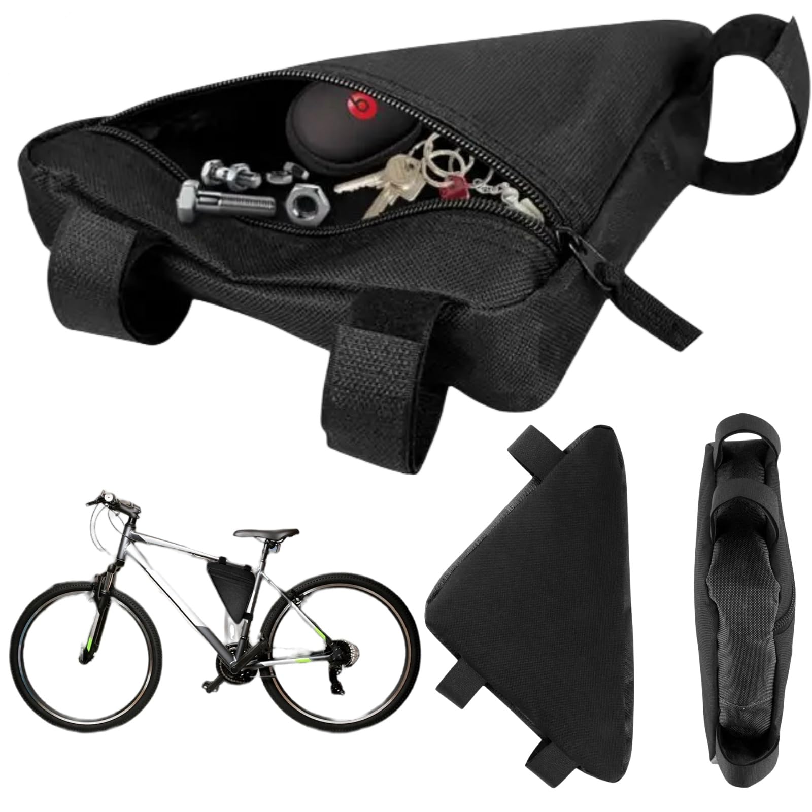 ZLXFT Rahmentasche Dreieckstasche,Radtaschen Triangle Bag,Fahrrad Triangeltasche,Fahrrad Dreiecktasche,Fahrrad Triangeltasche,Fahrradtasche für MTB,Rennräder Wasserabweisende Werkzeugtasche von ZLXFT
