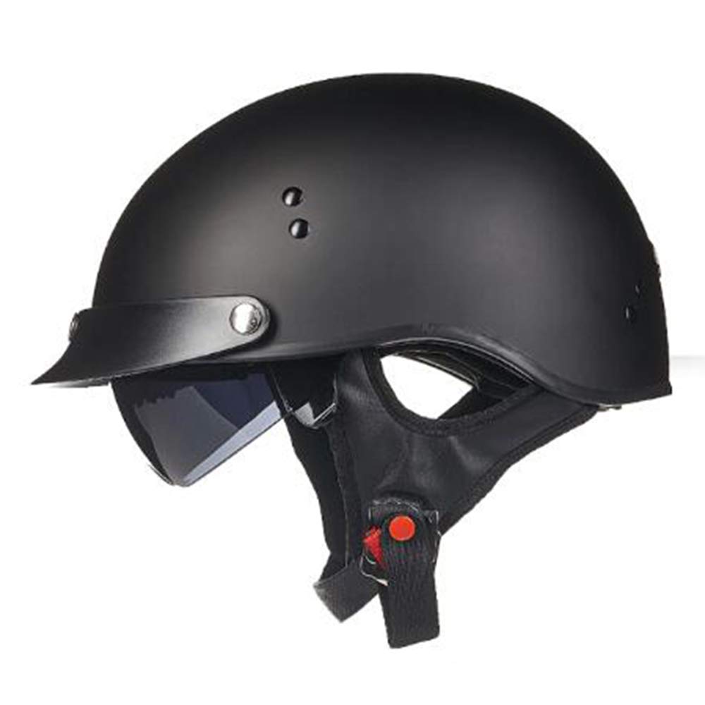 Retro Motorrad Helm, Halbschale Vintage Style Harley Helm mit Visier, Halbschalenhelm ECE Zertifizierung Jethelm Für Damen Und Herren, für Cruiser Chopper Biker Retro Motorrad Helm, Halbschale Vintage Style Harley Helm mit Visier, Halbschalenhelm ECE Zertifizierung Jethelm Für Damen Und Herren, für Cruiser Chopper Biker von Homry
