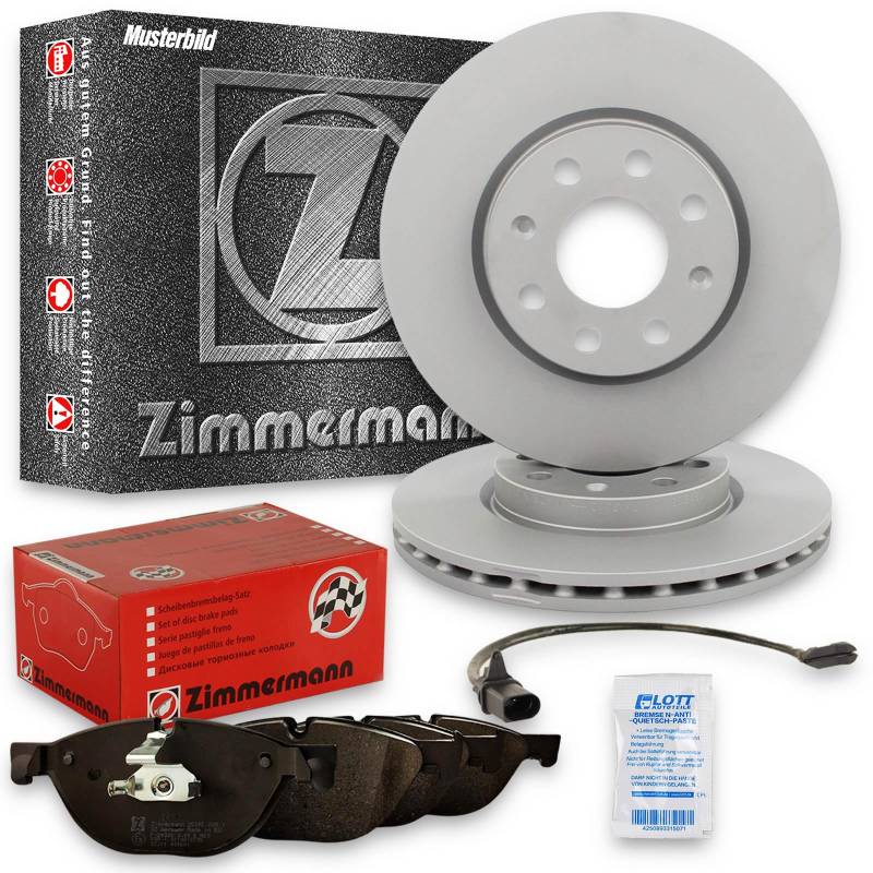 ZIMMERMANN Bremsscheiben Ø308mm + ZIMMERMANN Bremsbeläge vorne Bremsenkit Komplettset von Lott-Autoteile