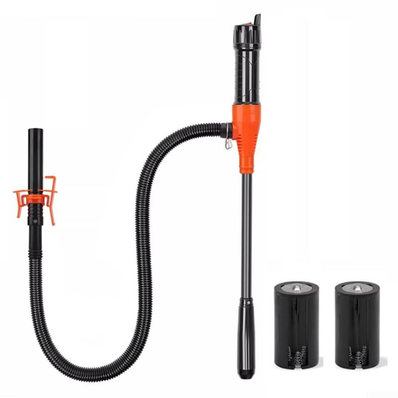 Akku-Handpumpe mit flexiblem Schlauch perfekt geeignet für die Übertragung von Kerosin und Diesel (Orange B) von ZMdooreasy