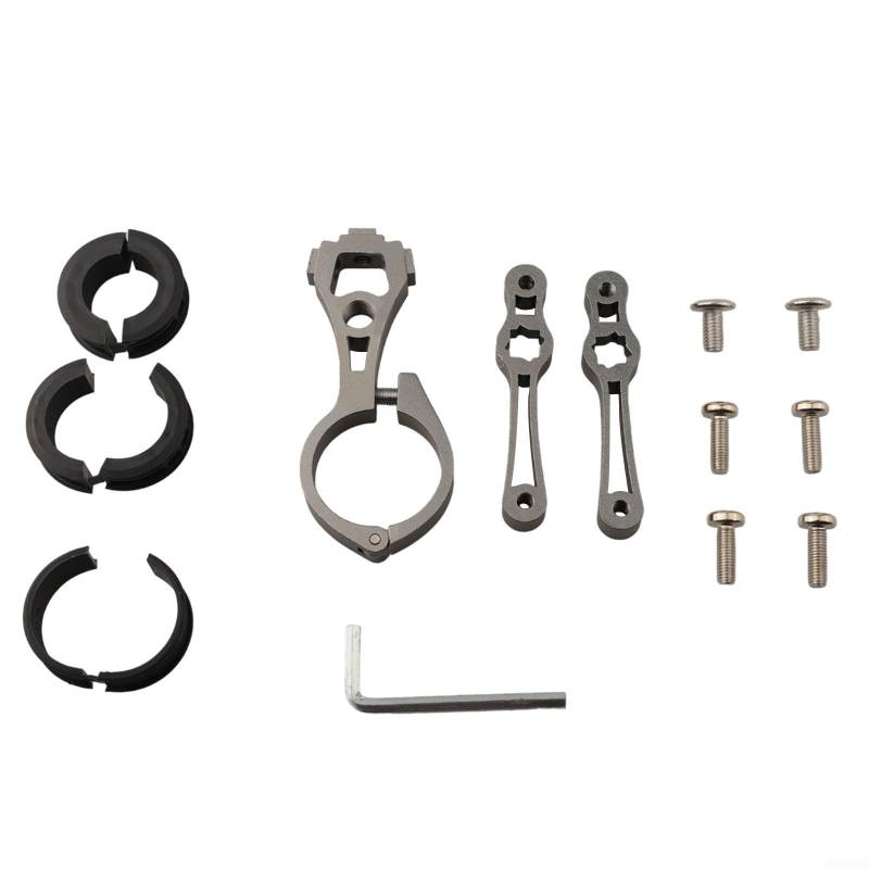 Fahrrad Trinkflaschenhalter Adapter mit einfacher Montage Leichtes Aluminium Geeignet für alle Fahrräder (Grau) von ZMdooreasy