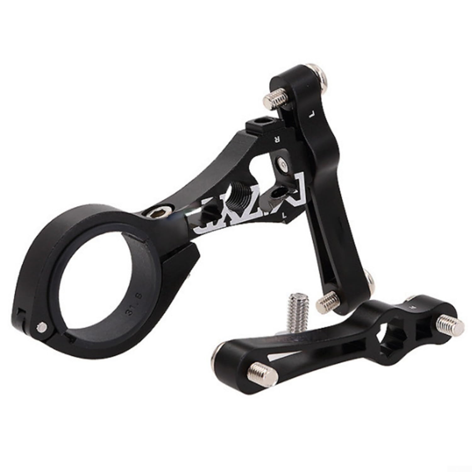 Fahrrad Trinkflaschenhalter Adapter mit einfacher Montage Leichtes Aluminium Geeignet für alle Fahrräder (Schwarz) von ZMdooreasy