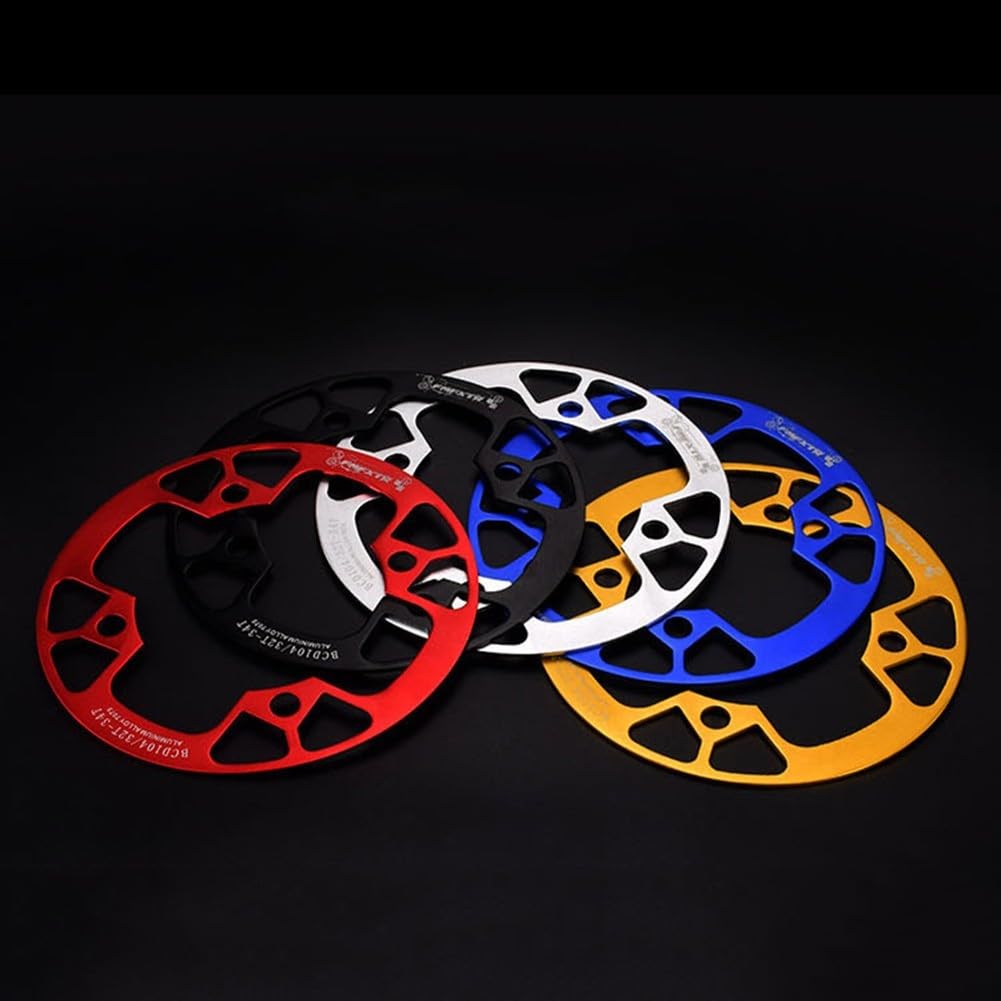 Performance Part Robuster und effektiver Fahrrad-Kurbelschutz aus Material, Größe BCD104 mm (36-38T Rot) von ZMdooreasy