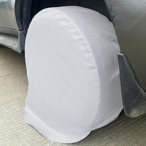 Praktische 4-Rad-Reifenabdeckung für Wohnmobil, Anhänger, Auto, LKW, 27 x 29 cm Durchmesser, Oxford-Material von ZMdooreasy