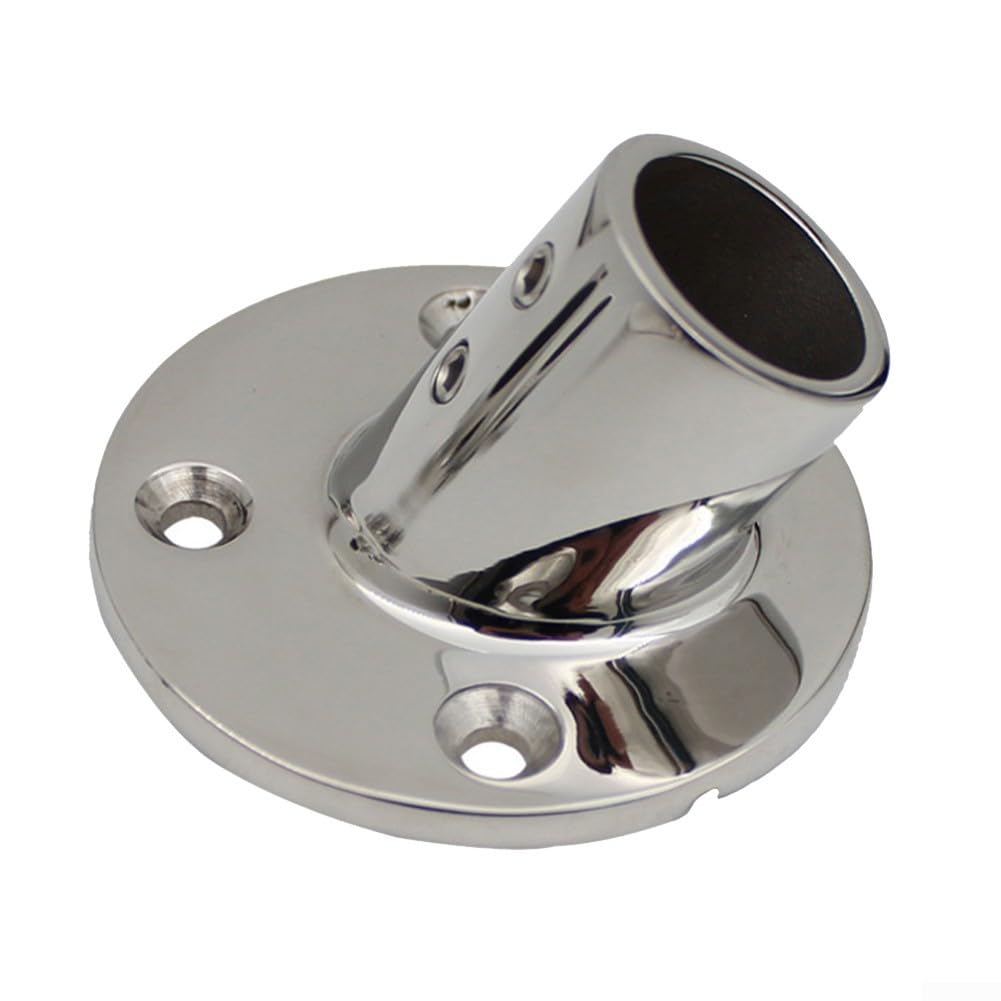 Runde Basis für 22 mm Handläufe, Edelstahl, Marine-Zubehör für Bootssicherheit (60°) von ZMdooreasy