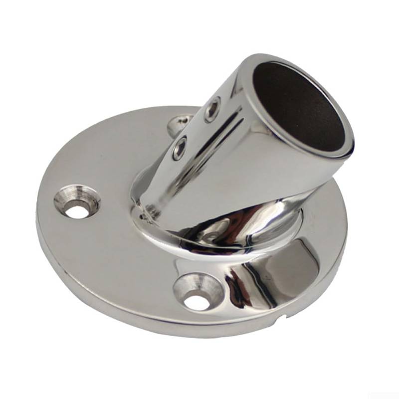 Runde Basis für 22 mm Handläufe, Edelstahl, Marine-Zubehör für Bootssicherheit (60°) von ZMdooreasy