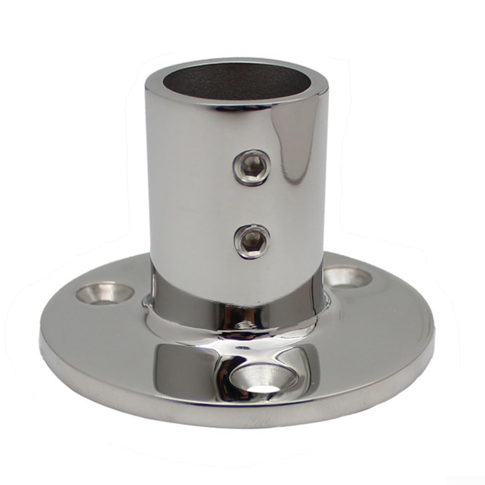Runde Basis für 22 mm Handläufe, Edelstahl, Marine-Zubehör für Bootssicherheit (90 °) von ZMdooreasy