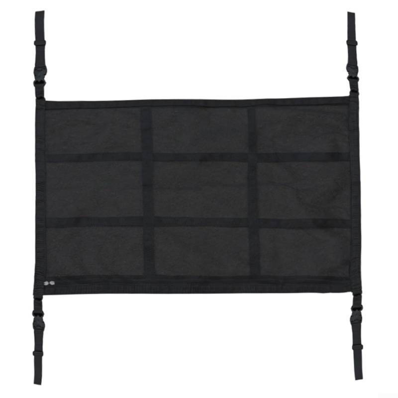 ZMdooreasy Auto-Dach-Aufbewahrungstasche, großes Fassungsvermögen, Netz-Organizer für Limousine, SUV, Geländewagen, Schwarz (70 x 50 cm) von ZMdooreasy