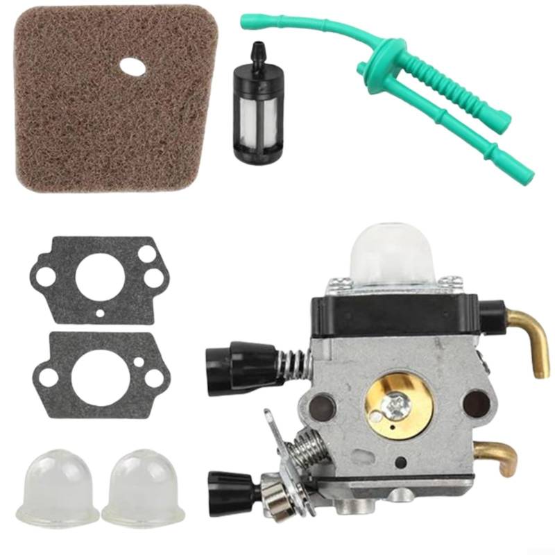 ZMdooreasy Vergaser-Kit für FS55, FS55R, FS55RC, FS38, KM55, mit Dichtung, Metall-Kettensägenzubehör, Motorleistung-Booster von ZMdooreasy
