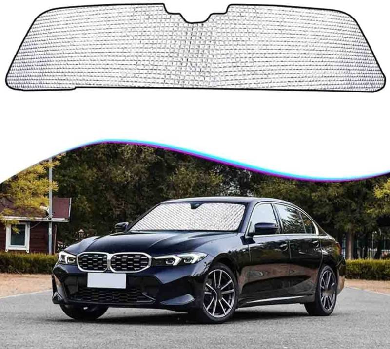 Auto Windschutzscheibe Sonnenblende für BMW 3 Series G20 Sedan 2015-2025, Faltbar Blockiert UV-Strahlen Vollständige Abdeckung Sonnenblende von ZNCJY