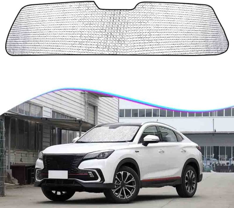 Auto Windschutzscheibe Sonnenblende für Changan CS85 Coupe 2015-2019 2020 2021 2022 2023 2024 2025, Faltbar Blockiert UV-Strahlen Vollständige Abdeckung Sonnenblende von ZNCJY