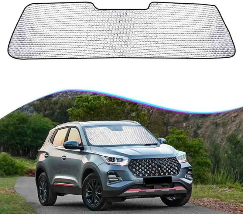 Auto Windschutzscheibe Sonnenblende für Chery Tiggo 5X 4 Pro 2015-2020 2021 2022 2023 2024 2025, Faltbar Blockiert UV-Strahlen Vollständige Abdeckung Sonnenblende von ZNCJY