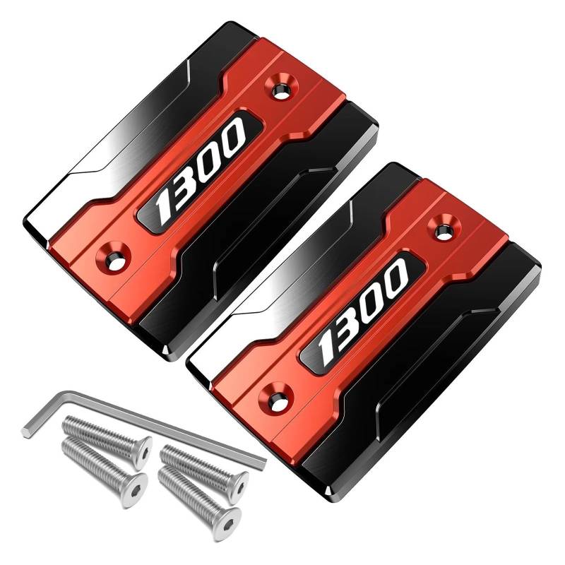 ZNCOJL Bremsflüssigkeit Reservoir Abdeckung Für YA&MAHA FJR1300 2001–2024 XJR1300 2004–2020 Motorrad-Bremsflüssigkeitsbehälterdeckel Vorn(rot,with Logo) von ZNCOJL