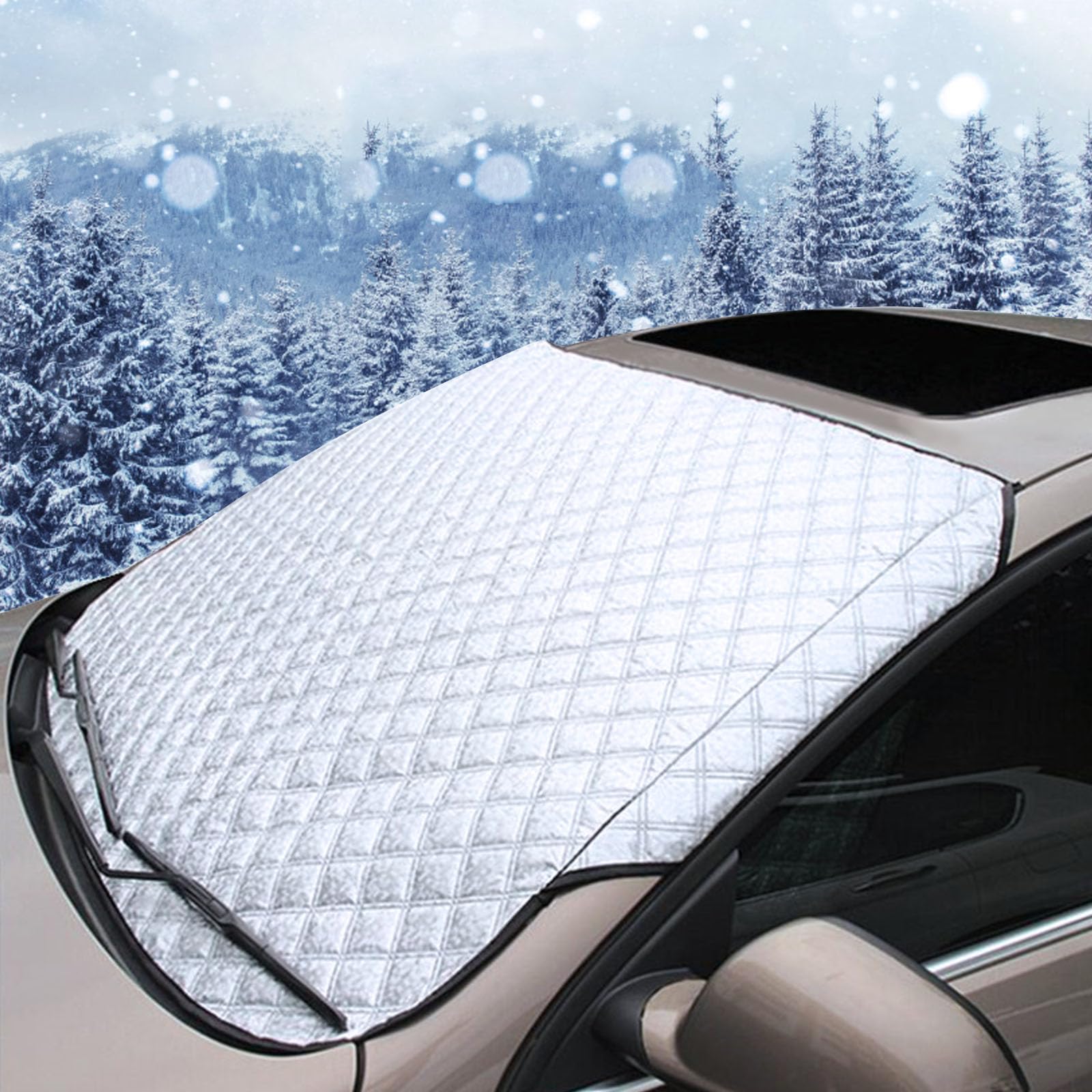 ZOCONE Frontscheibenabdeckung Auto Winter Windschutzscheibenabdeckung Auto Winterabdeckung für Frostschutz Sonnenschutz Frontscheibe Auto für Sommer Eisschutzfolien Scheibenabdeckung 150 x 100cm ZOCONE Frontscheibenabdeckung Auto Winter Windschutzscheibenabdeckung Auto Winterabdeckung für Frostschutz Sonnenschutz Frontscheibe Auto für Sommer Eisschutzfolien Scheibenabdeckung 150 x 100cm von ZOCONE
