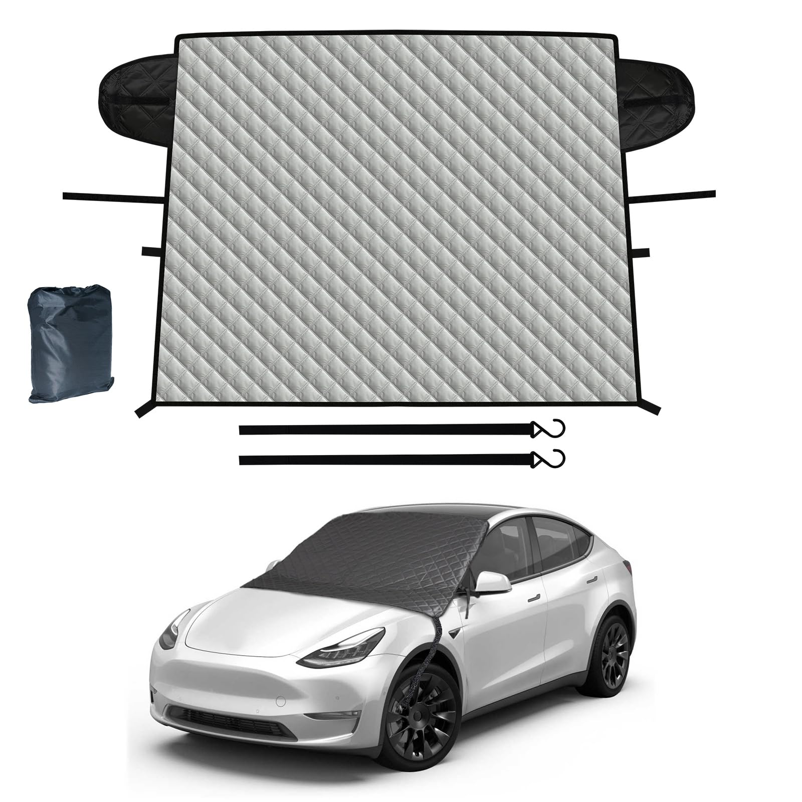 ZOIBV Outdoor Frost Schnee Frontscheibe Wrap Cover Fit für die meisten Autos SUVs LKWs, Autoscheibe Schild Protector Cover für Winter- Hält Eis, Staub, UV-Strahlen, Pollen und Schnee aus (177 x 119cm) von ZOIBV