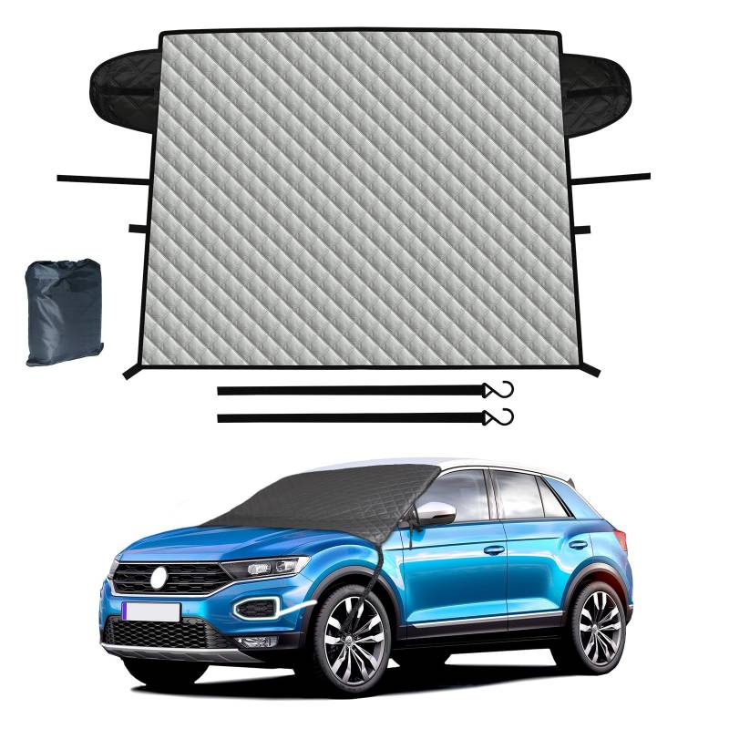 ZOIBV Windschutzscheibe Schnee EIS Frost Abdeckung für Winter, Auto Frontscheibenabdeckung für Schnee Frost Staub Pollen, Allwetterschutz Frontscheibe Schild für die meisten Autos SUVs (173x119cm) von ZOIBV