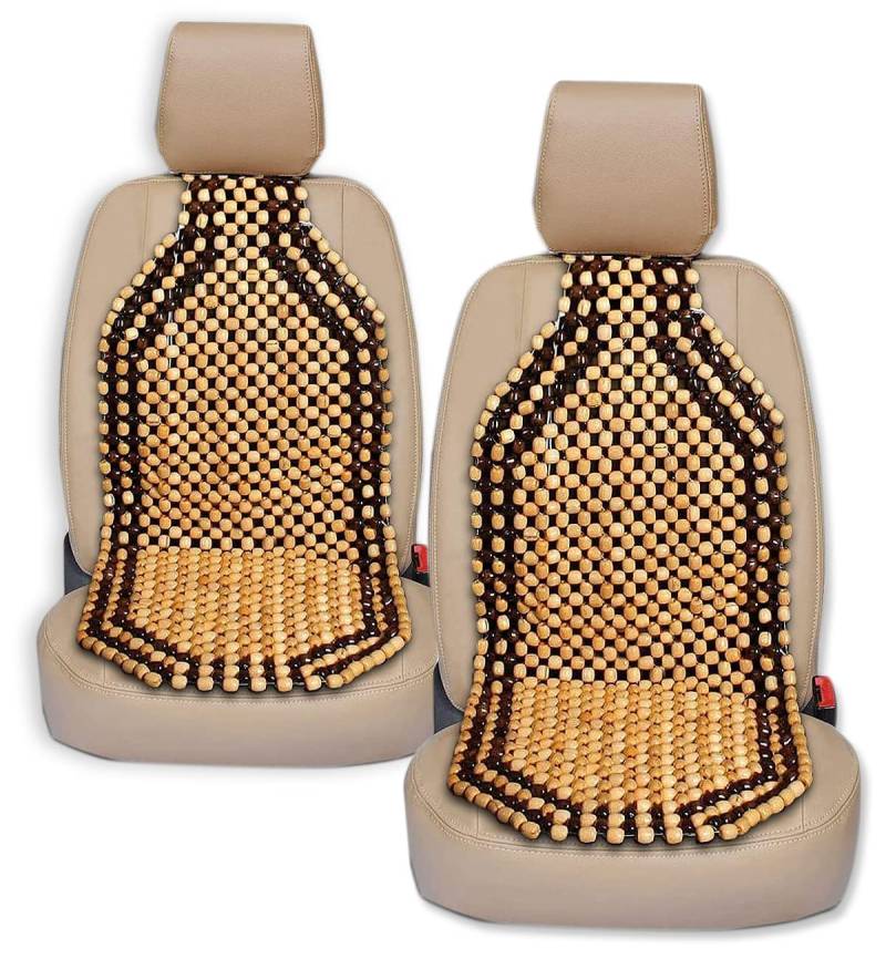 ZONETECH 2er-Set 2-saitiges Ultra-Komfort-Massage-Autositzkissen aus hochwertigem Holz von ZONETECH
