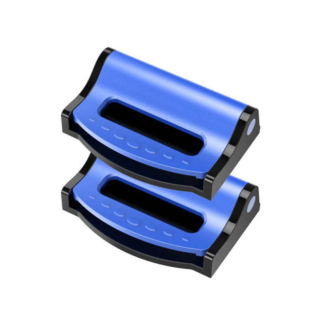 ZOOENIE 2 Stücke Autositz Gurtversteller Locator stopper, Sicherheitsgurt Clips | Smart Adjust Sitzgurte Zum Entspannen, Gurtstopper/Gurtclip, einfache Anbringung (Blau) von ZOOENIE