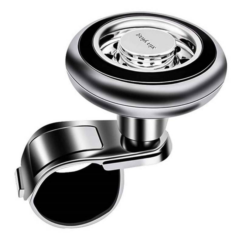 ZOOENIE Universal Auto Auto Lenkrad Spinner Knob Hilfe LKW Handsteuerung Booster Ball Griff Leistung Hilfe Ball, Lenkrad Knopf, 360 Grad Drehung (Schwarz) von ZOOENIE