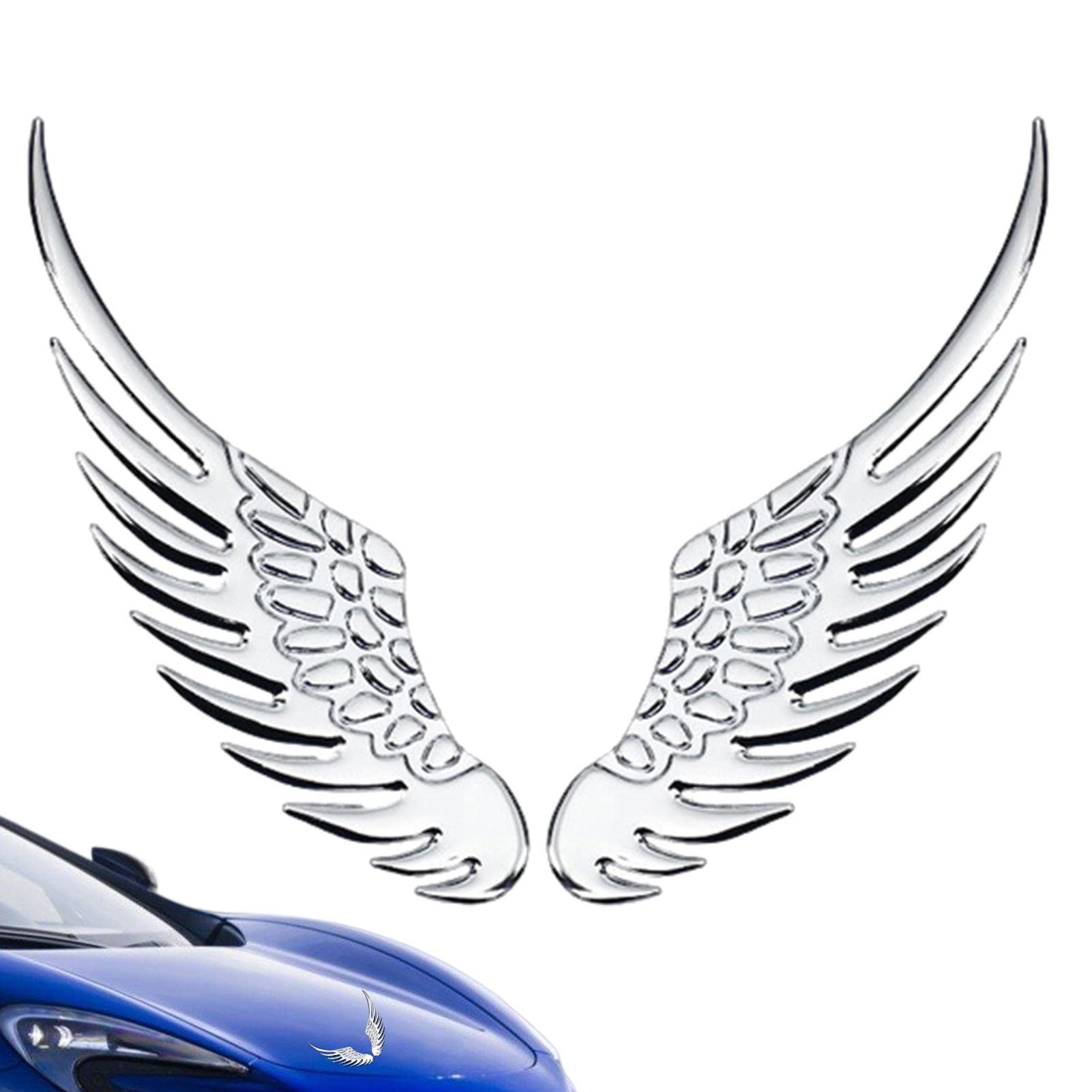 Adlerflügel Aufkleber für Auto | 3D-Metallaufkleber, Selbstklebende Automobil-Hawk-Flügel-Embleme - Stilvolles Autozubehör, Adlerflügel-Dekoration aus Metall für Laptop, Computer, SUVs, Zorq von ZORQ