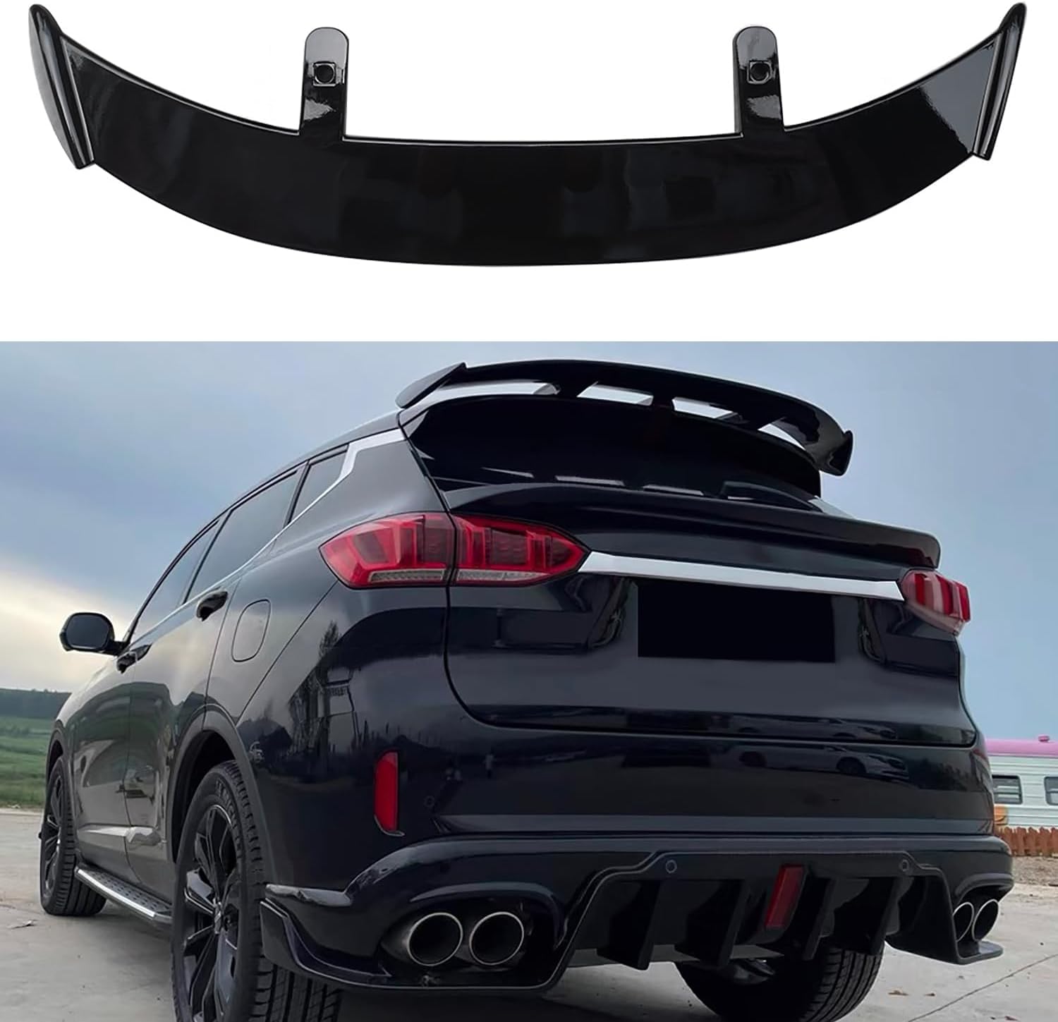 Auto Heckspoiler für Seat Altea/Altea XL/Altea Freetrack 5P 2004-2015, Kratzfeste Spoiler Deflektor Hinterer Auto Heckflügel Dekoration Styling Armaturen,A/ABS von ZOXIN