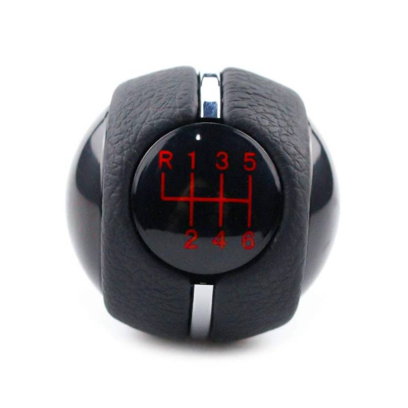 Für Mini Cooper F55 F56 F54 F60 Manuelles Schaltgetriebe Schaltknauf Abdeckung Gamasche Lederstiefel (Red-6 Speed) von CNWagner