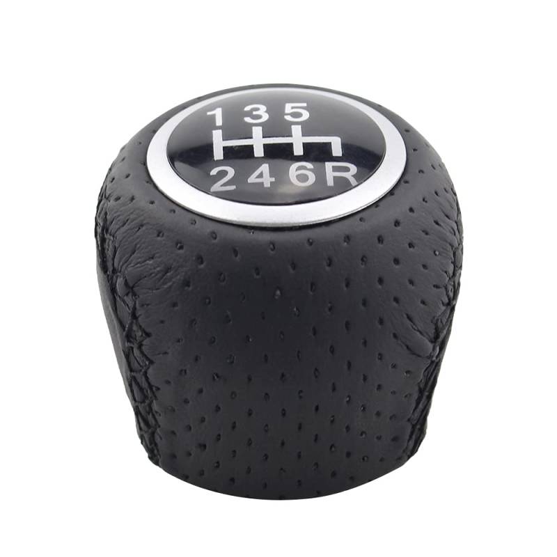 ZPARTNERS Auto-Schaltknauf Schaltknöpfe Überzogenes Leder für Fiat Grande PUNTO EVO FIAT PUNTO 2012 (6 Speed) von CNWagner