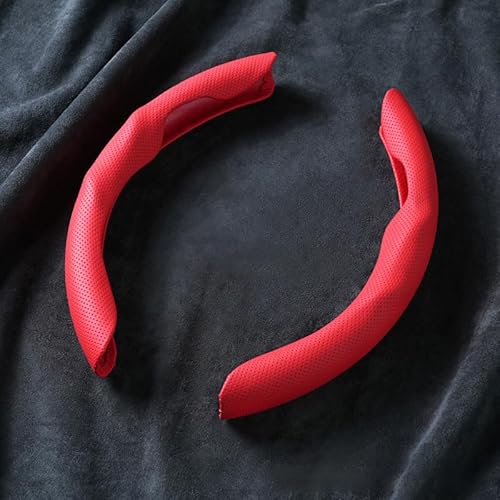 Auto Lenkradbezug für Alfa Romeo 8C Competizione 2007-2011, Anti Rutsch Atmungsaktiv Mikrofaser Leder Auto Lenkradschoner,E-Red von ZQQKX