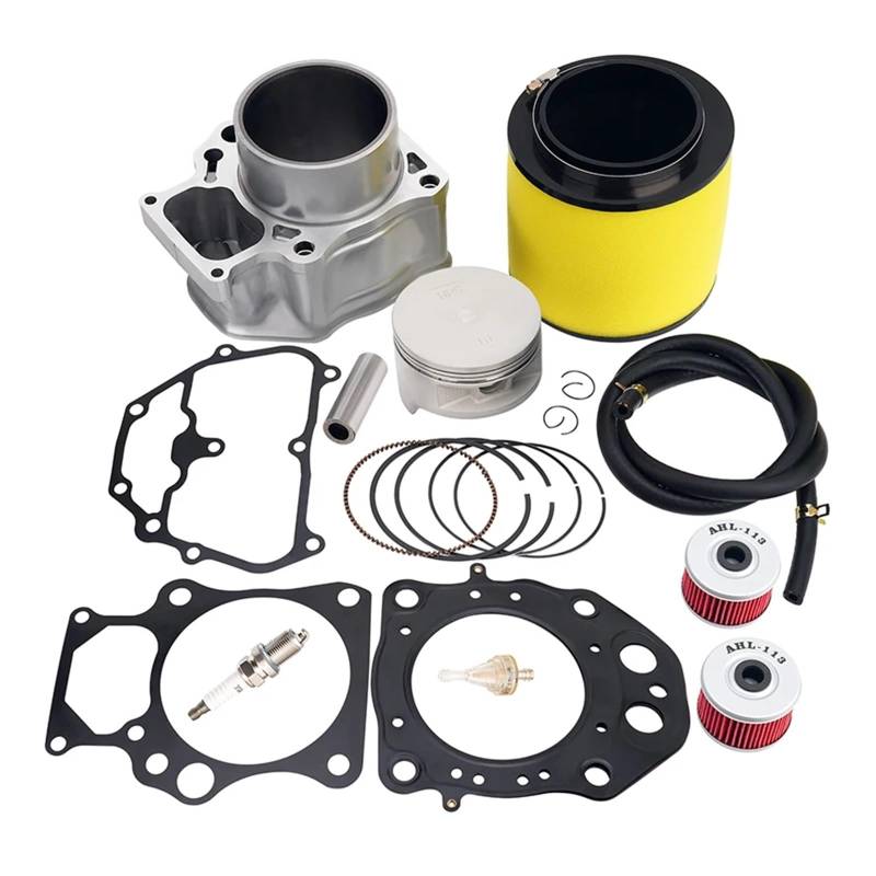 Größe 86,5 mm Zylinderblock & Kolben & Ringe & Ölfilter & Dichtung & Luftfilter for TRX420 Rancher 420 TRX 420 2014-2020 von ZQYPENOZ