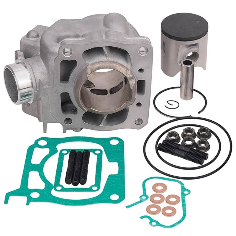 STD 54 mm Motorrad-Luftzylinderblock, Kolben, Ringe und Kopf, komplettes Dichtungsset for YZ125 YZ 125 2005–2022 von ZQYPENOZ