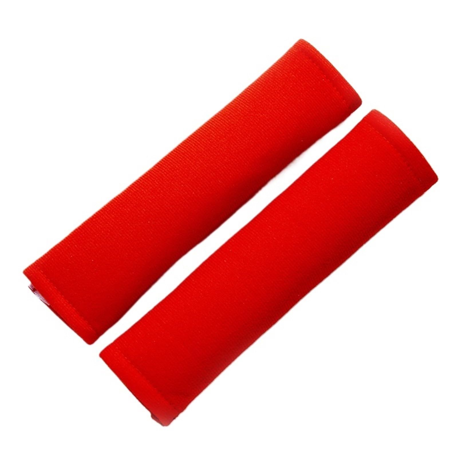 Gurtpolster Auto 2 Stück Universal-Autositzgurtbezug, verstellbar, Plüsch, Auto-Sicherheitsgurtbezug, Schulterpolster for Kinder, Kinder, Erwachsene, Auto-Innenzubehör(2pcs red) von ZRHWSPD